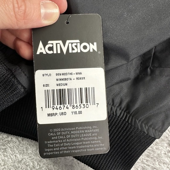 Call of Duty League Jacket Bomber Mens Medium‎ Black Minnesota Rokkr Activision - Picture 11 of 13